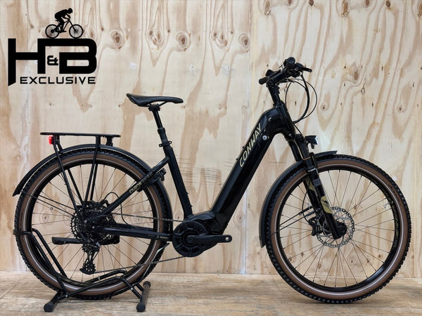 damenfahrrad bike Velo de Ville FEB 990 grau | 800WH | E-Bike Damen Trekking | 2025 ringaufbewahrung Lenker Aluminium City Bike Aufbewahrungskarton für Kerzengröße:400x30mm