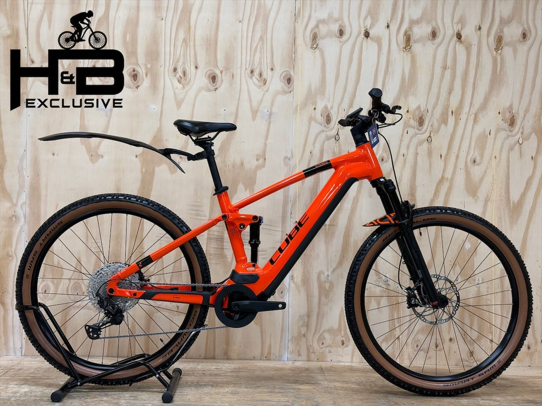 cube stereo hybrid 120 race orange Cube Stereo Hybrid 120 Race 750 29 Zoll E-Mountainbike Generalüberholt aus zweiter Hand E-Mountainbike – H&B Exclusive