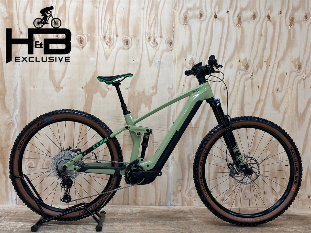 cube stereo hybrid 140 sharp green Cube Stereo Hybrid 140 HPC SL 750 29 Zoll E-Mountainbike Generalüberholt gebraucht E-Mountainbike – H&B Exclusive
