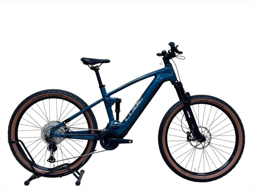 cube stereo hybrid 120 sl 625 29 blue n yellow Cube Stereo Hybrid 120 Race 625 29 inch E-Mountainbike – H&B Exclusive